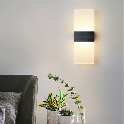 Simplicity Acrylic Aluminum Rectangle LED Wall Sconce Lamp