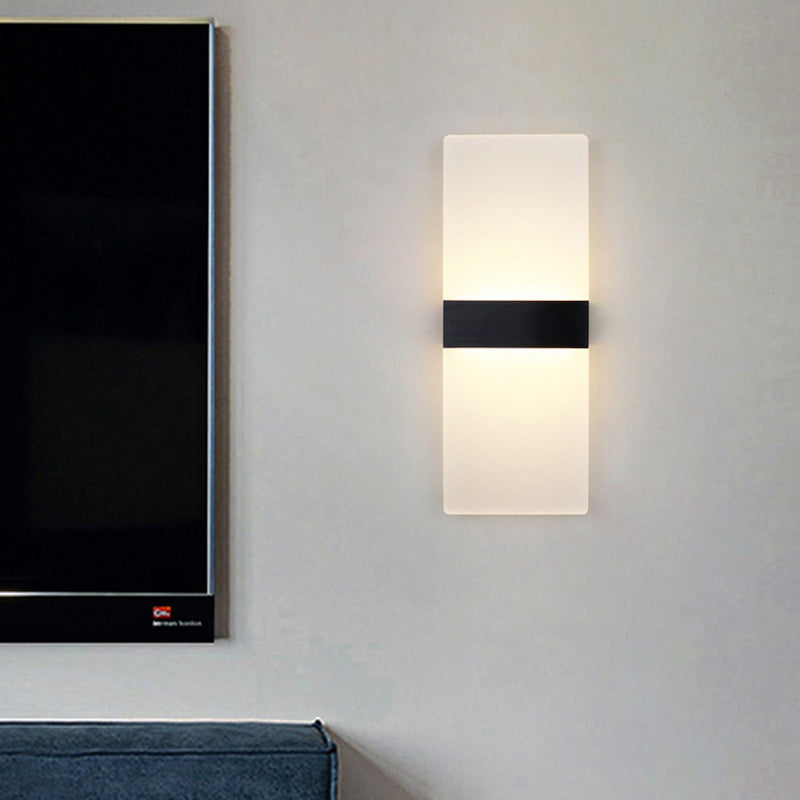 Simplicity Acrylic Aluminum Rectangle LED Wall Sconce Lamp