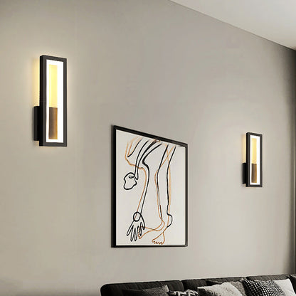 Minimalist Iron Acrylic Rectangle LED Wall Sconce Lamp
