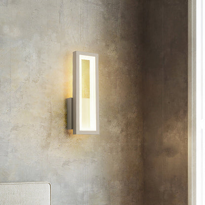 Minimalist Iron Acrylic Rectangle LED Wall Sconce Lamp