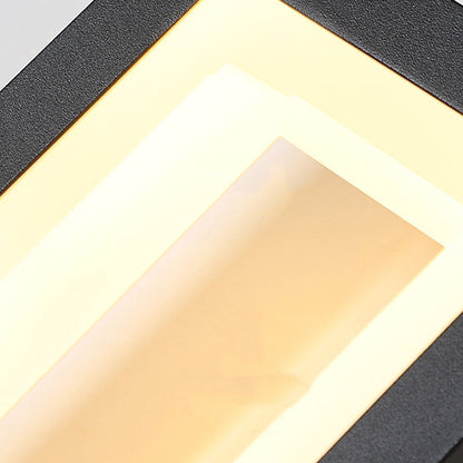 Minimalist Iron Acrylic Rectangle LED Wall Sconce Lamp