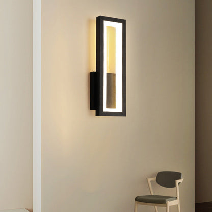 Minimalist Iron Acrylic Rectangle LED Wall Sconce Lamp