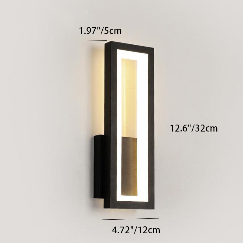 Minimalist Iron Acrylic Rectangle LED Wall Sconce Lamp