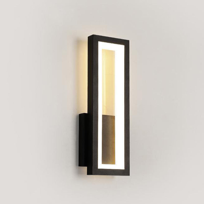 Minimalist Iron Acrylic Rectangle LED Wall Sconce Lamp