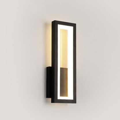 Minimalist Iron Acrylic Rectangle LED Wall Sconce Lamp