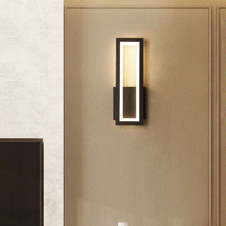 Minimalist Iron Acrylic Rectangle LED Wall Sconce Lamp