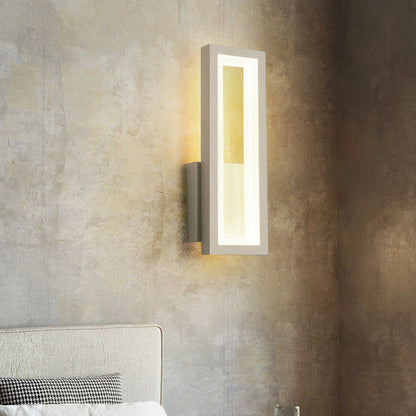 Minimalist Iron Acrylic Rectangle LED Wall Sconce Lamp
