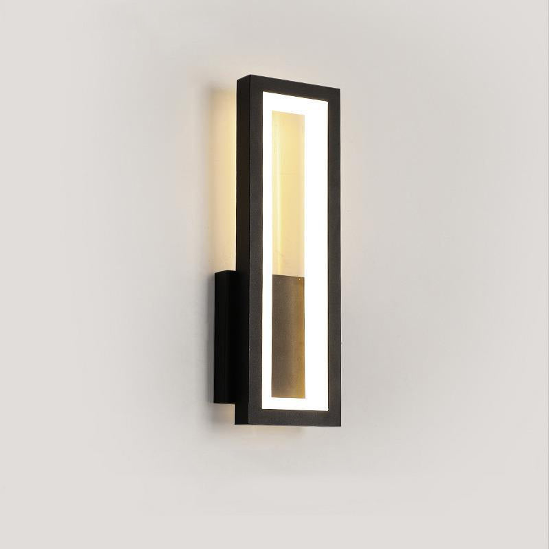 Minimalist Iron Acrylic Rectangle LED Wall Sconce Lamp