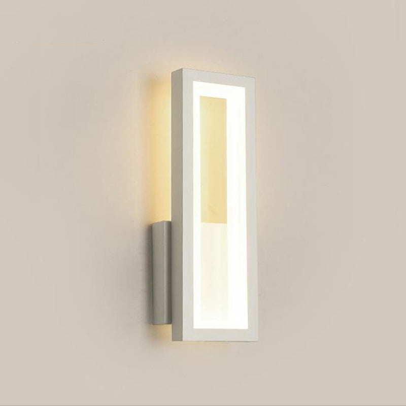 Minimalist Iron Acrylic Rectangle LED Wall Sconce Lamp