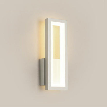 Minimalist Iron Acrylic Rectangle LED Wall Sconce Lamp
