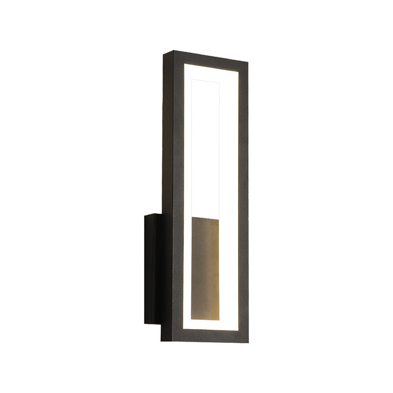 Minimalist Iron Acrylic Rectangle LED Wall Sconce Lamp