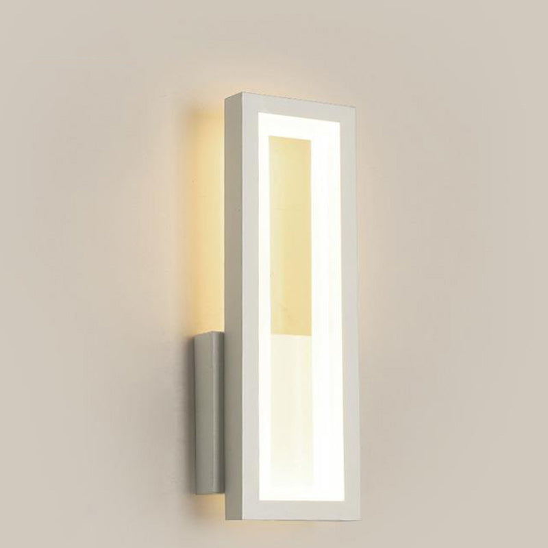 Minimalist Iron Acrylic Rectangle LED Wall Sconce Lamp