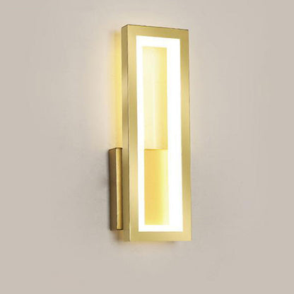 Minimalist Iron Acrylic Rectangle LED Wall Sconce Lamp