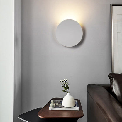 Minimalist Hardware Aluminum Round LED Wall Sconce Lamp