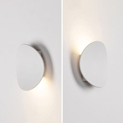 Minimalist Hardware Aluminum Round LED Wall Sconce Lamp