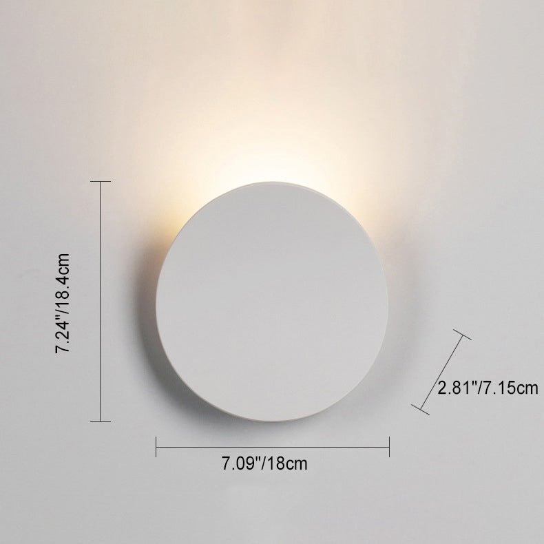 Minimalist Hardware Aluminum Round LED Wall Sconce Lamp