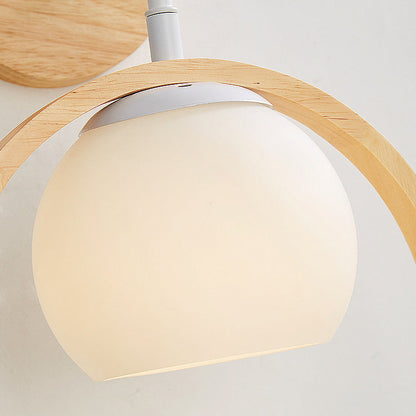 Creative Bird Glass Wood 1- Light Wall Sconce Lamp