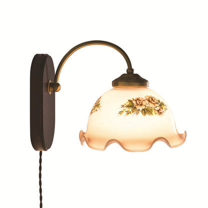 Contemporary Retro Glass Wood 1 - Light Wall Sconce Lamp