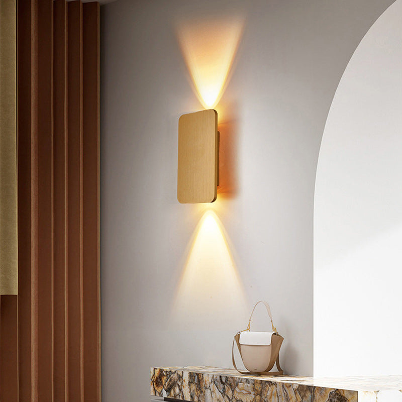 Minimalist Aluminum Small Square LED Wall Sconce Lamp