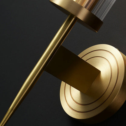 Copper Glass Cylinder 1/2 - Light Wall Sconce Lamp
