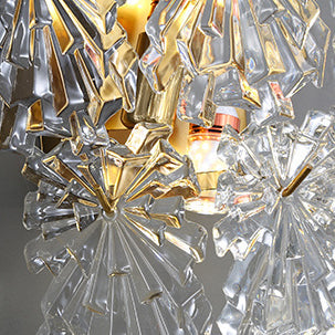 Snowflake Shape Iron Crystal 2 - Light Wall Sconce Lamp