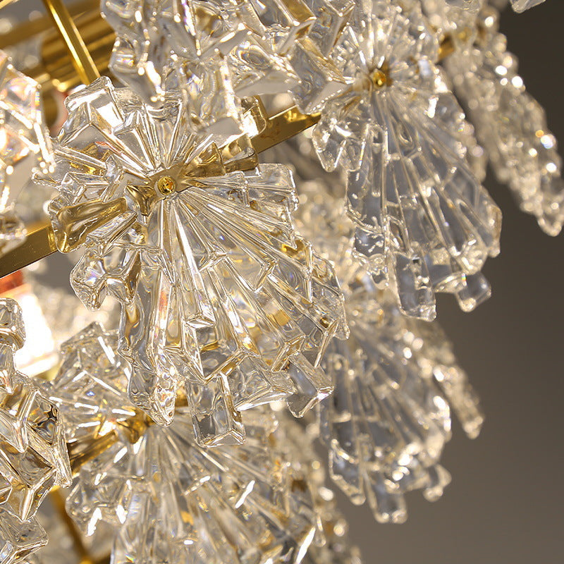 Snowflake Shape Iron Crystal 2 - Light Wall Sconce Lamp