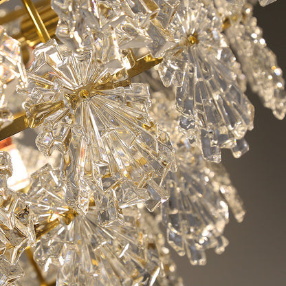 Snowflake Shape Iron Crystal 2 - Light Wall Sconce Lamp