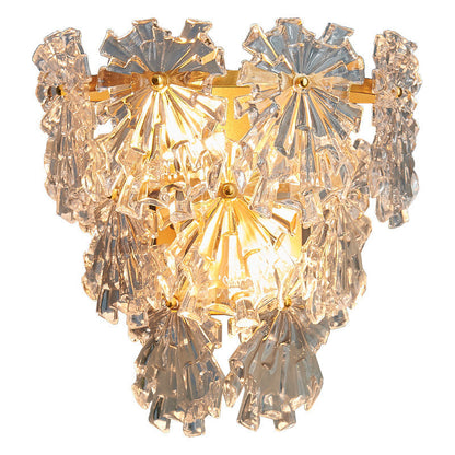 Snowflake Shape Iron Crystal 2 - Light Wall Sconce Lamp