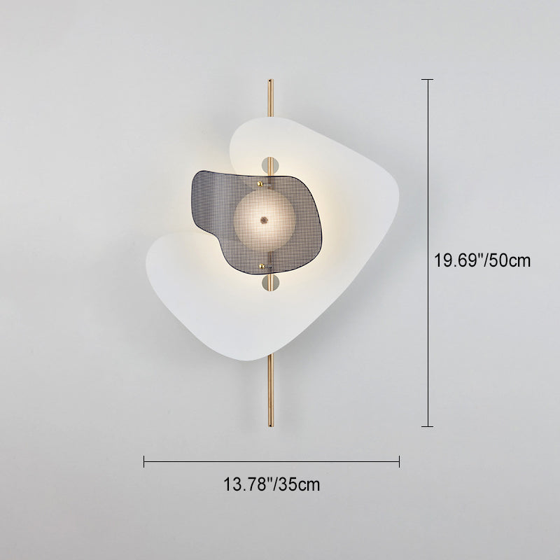 Deco Irregular Geometry Hardware Iron LED Wall Sconce Lamp