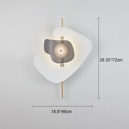 Deco Irregular Geometry Hardware Iron LED Wall Sconce Lamp