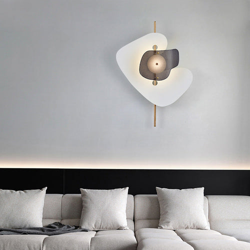 Deco Irregular Geometry Hardware Iron LED Wall Sconce Lamp