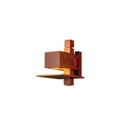 Creative Brick Red Wood 1/3 - Light Wall Sconce Lamp