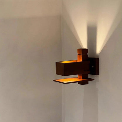 Creative Brick Red Wood 1/3 - Light Wall Sconce Lamp