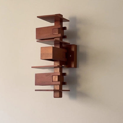 Creative Brick Red Wood 1/3 - Light Wall Sconce Lamp