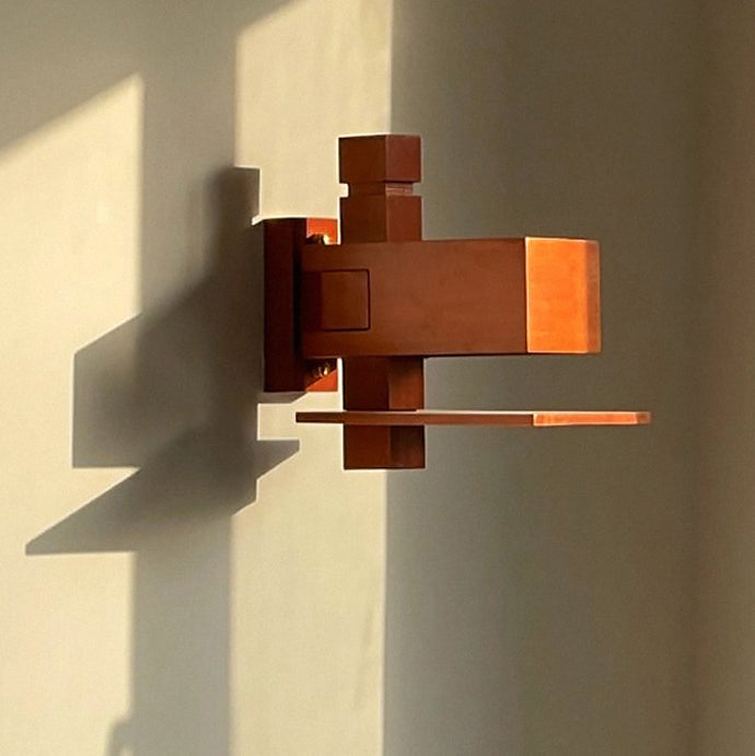 Creative Brick Red Wood 1/3 - Light Wall Sconce Lamp