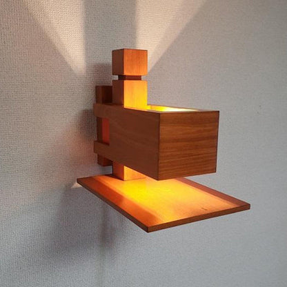 Creative Brick Red Wood 1/3 - Light Wall Sconce Lamp