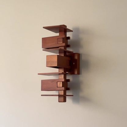 Creative Brick Red Wood 1/3 - Light Wall Sconce Lamp
