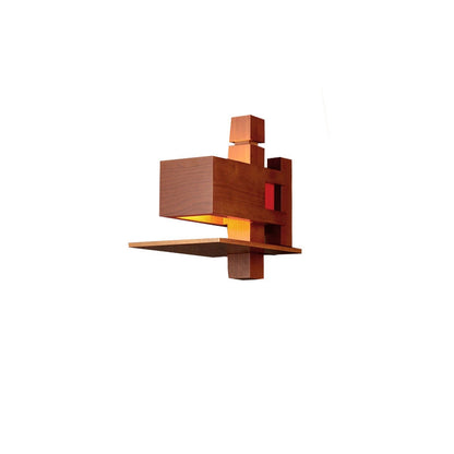 Creative Brick Red Wood 1/3 - Light Wall Sconce Lamp