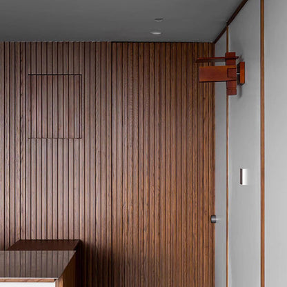 Creative Brick Red Wood 1/3 - Light Wall Sconce Lamp