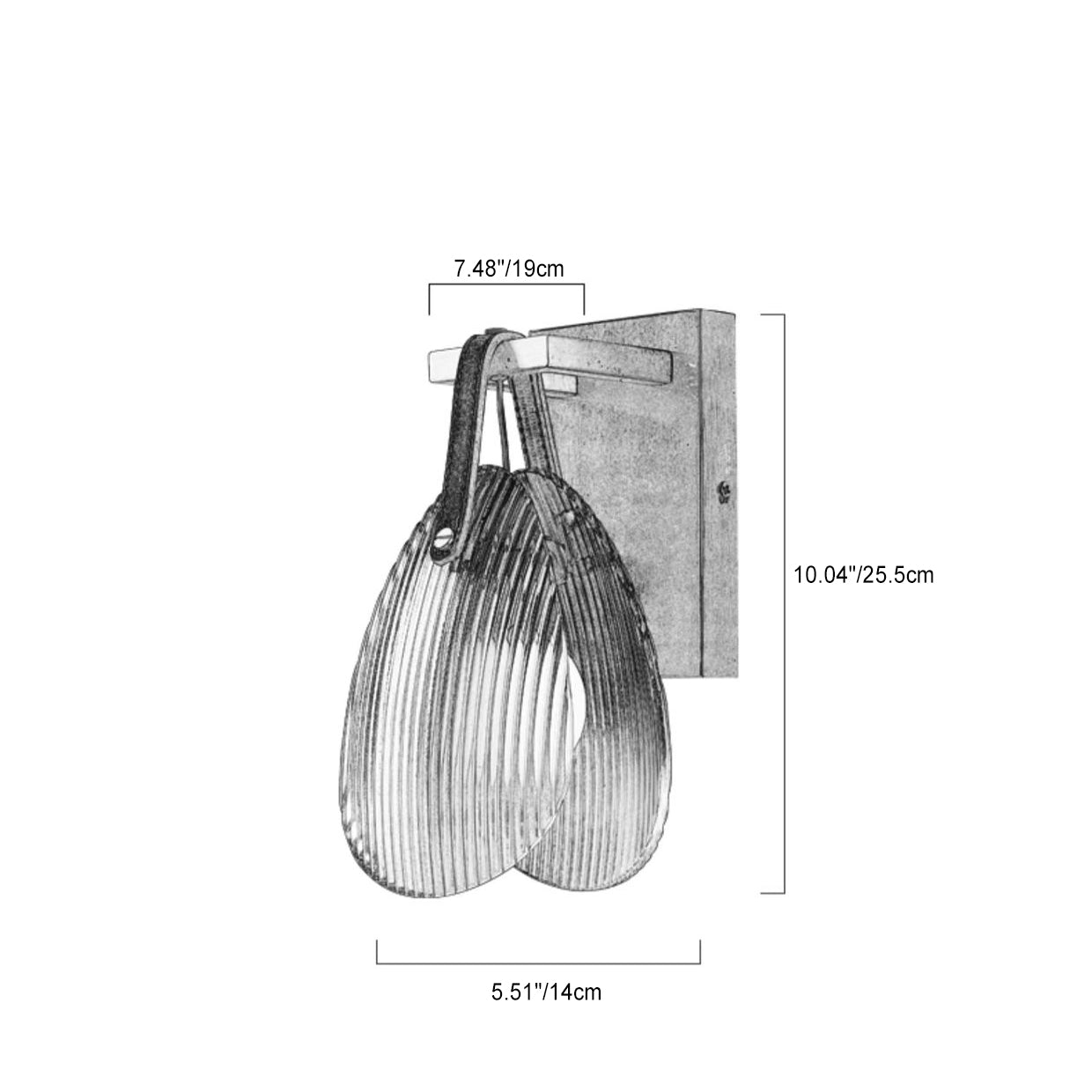 Hanging Shell Glass Plating 1 - Light Wall Sconce Lamp