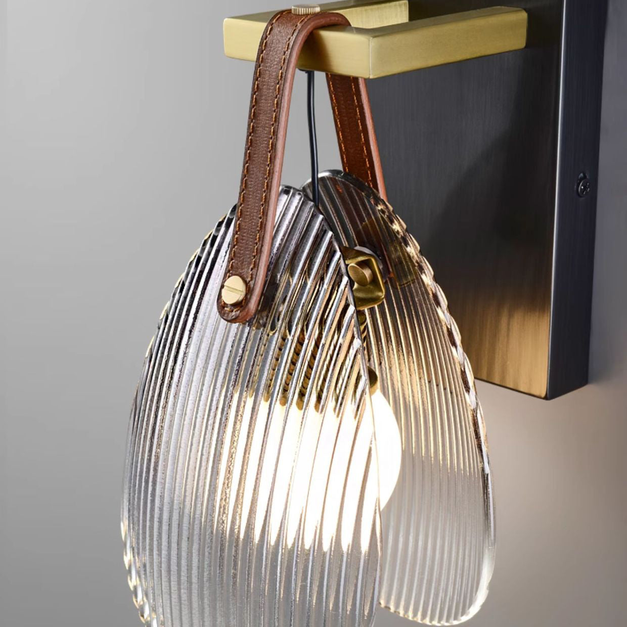 Hanging Shell Glass Plating 1 - Light Wall Sconce Lamp