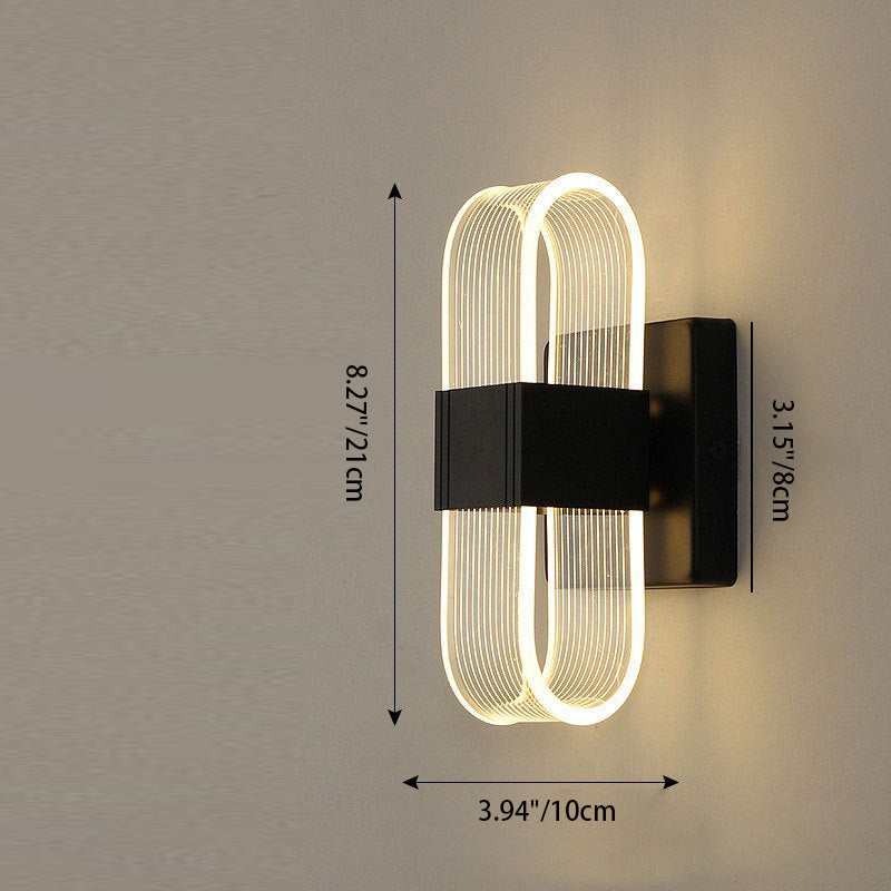 Modern Simplicity Rectangle Aluminum LED Wall Sconce Lamp