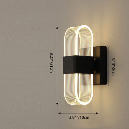 Modern Simplicity Rectangle Aluminum LED Wall Sconce Lamp