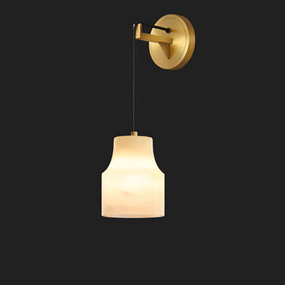 Chinese Copper Marble 1 - Light Wall Sconce Lamp