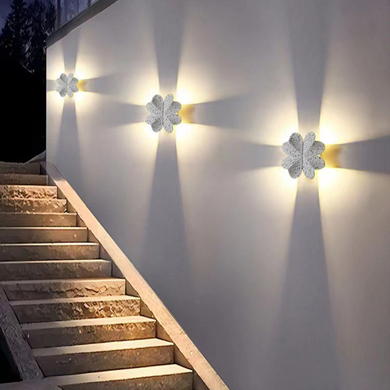 Four Leaf Clover Aluminum Waterproof LED Wall Sconce Lamp