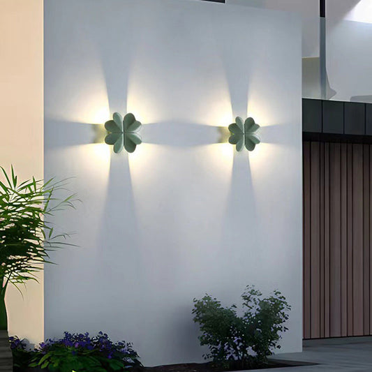 Four Leaf Clover Aluminum Waterproof LED Wall Sconce Lamp