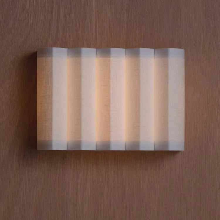 Modern Art Deco Rectangle Fabric LED Wall Sconce Lamp