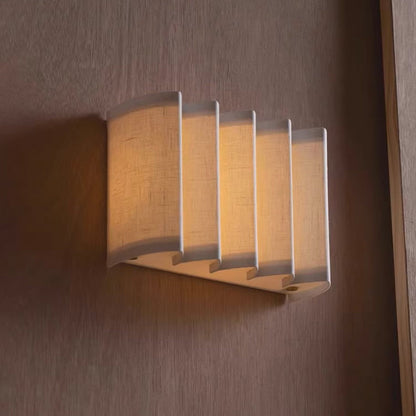 Modern Art Deco Rectangle Fabric LED Wall Sconce Lamp