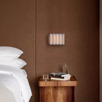 Modern Art Deco Rectangle Fabric LED Wall Sconce Lamp