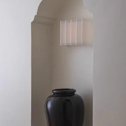 Modern Art Deco Rectangle Fabric LED Wall Sconce Lamp